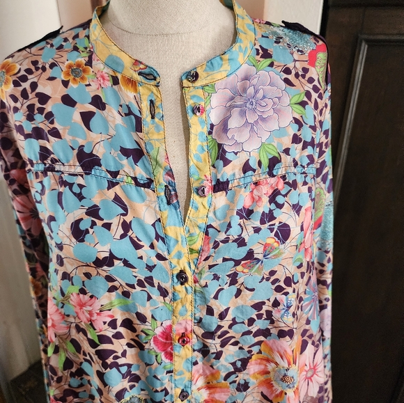 Nwt Johnny Was Silk tunic size Small - Picture 3 of 6